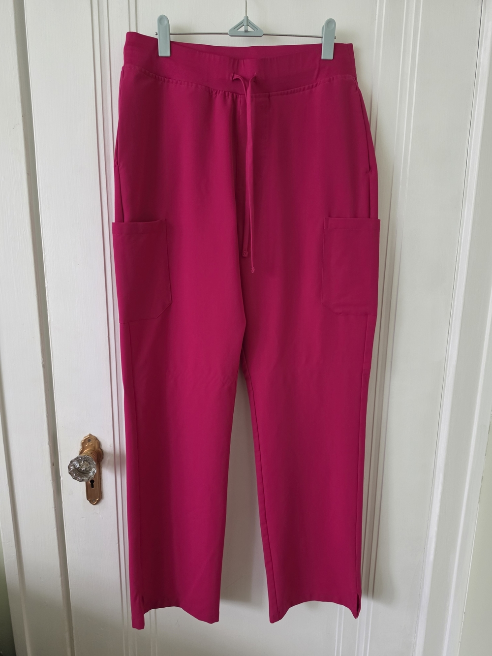 Bright Pink Women's Drawstring Scrub Bottoms